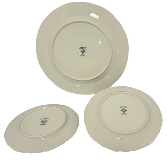 Noritake Ivory China Rothschild 7293 Plates Set Of 3 Floral Design Mint - Picture 4 of 8